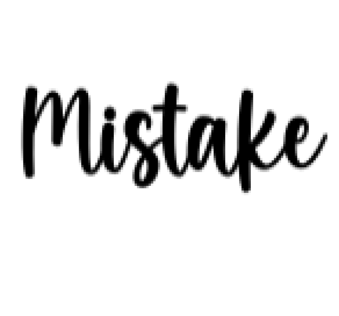 Mistake Font Preview