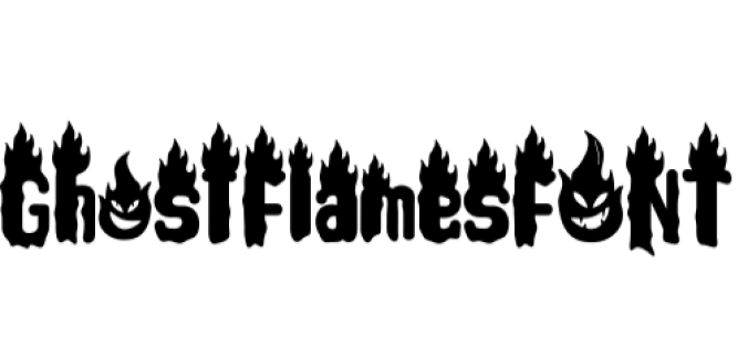 Ghost Flames Font Preview