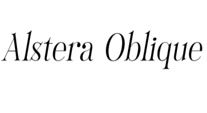 Alstera Oblique Font Preview