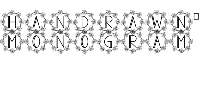 Handrawn Monogram Font Preview