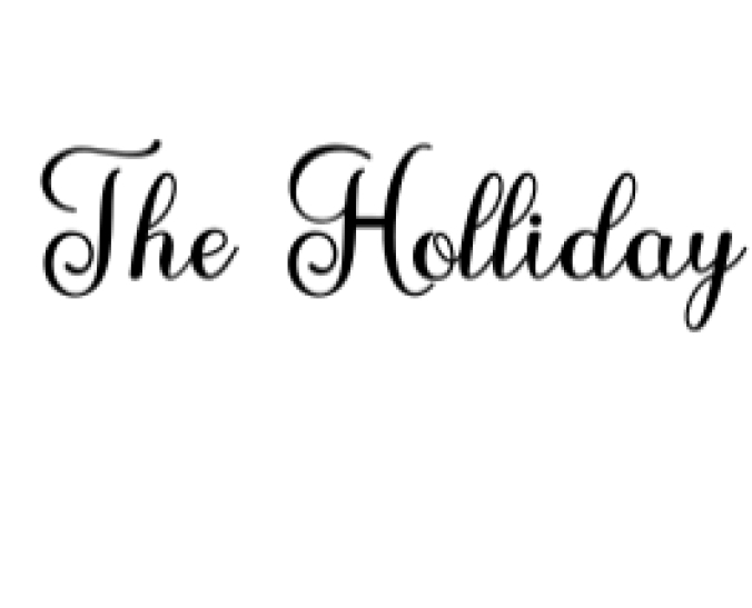 The Holliday Font Preview
