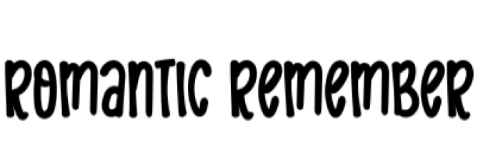 Romantic Remember Font Preview