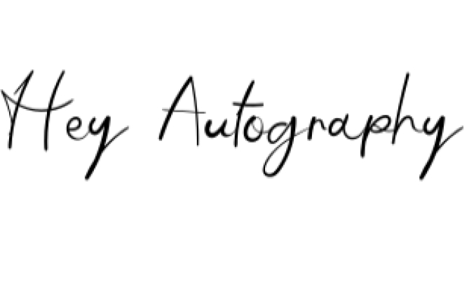 Hey Autography Font Preview