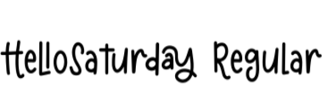 Hello Saturday Font Preview