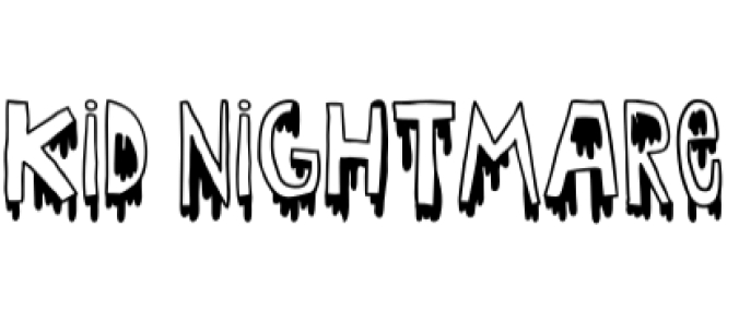 Kid Nightmare Font Preview