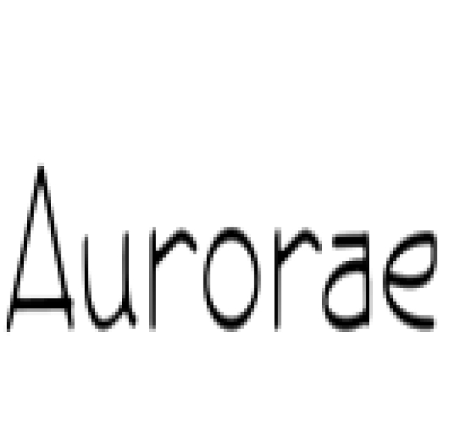 Aurorae Font Preview