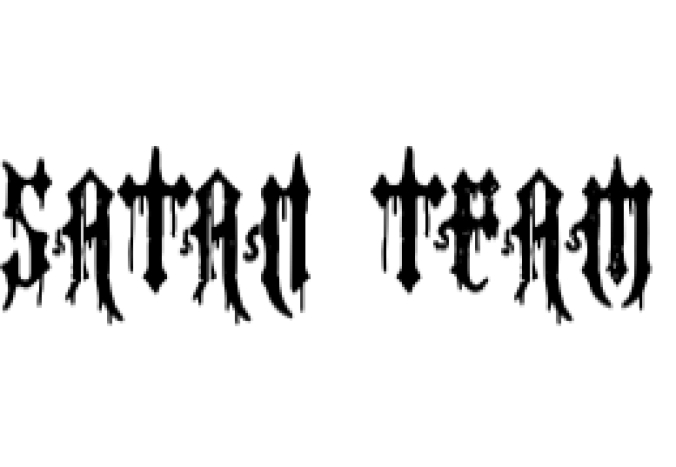 Satan Team Font Preview