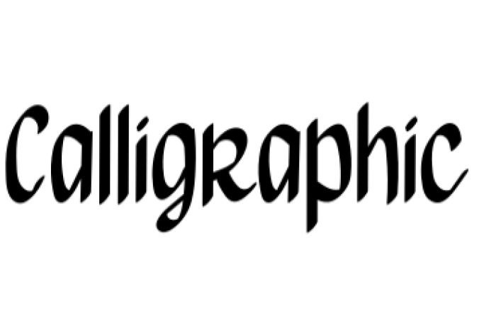 Calligraphic Font Preview