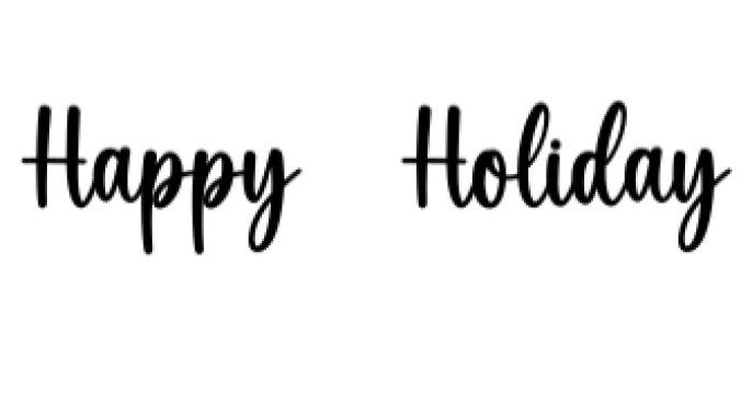 Happy Holiday Font Preview