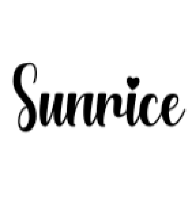 Sunrice Font Preview