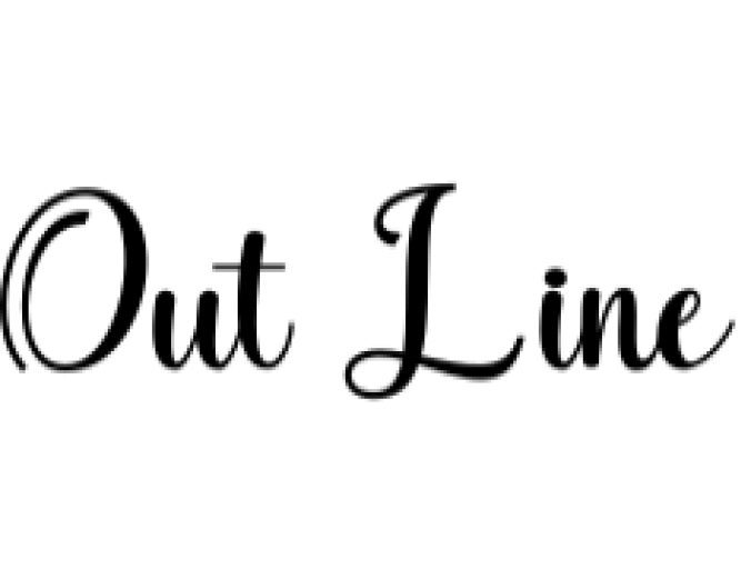 Out Line Font Preview