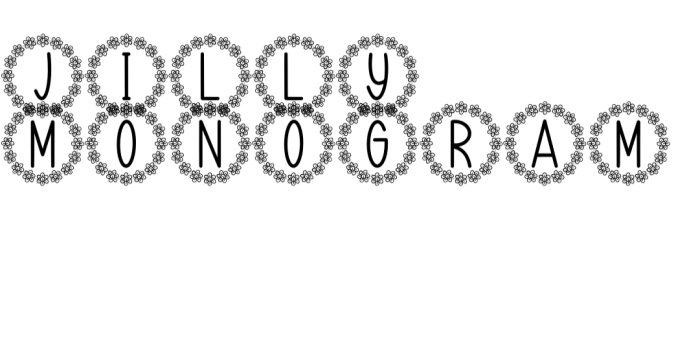 Jilly Monogram Font Preview