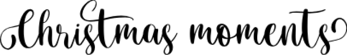 Christmas moments Font Preview