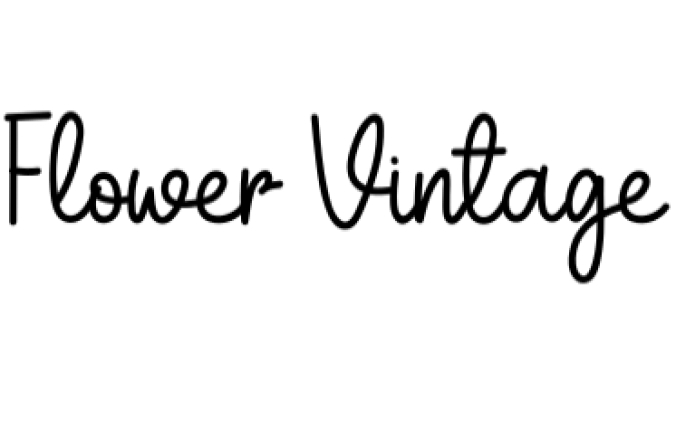 Flower Vintage Font Preview