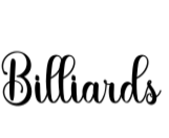 Billiards Font Preview