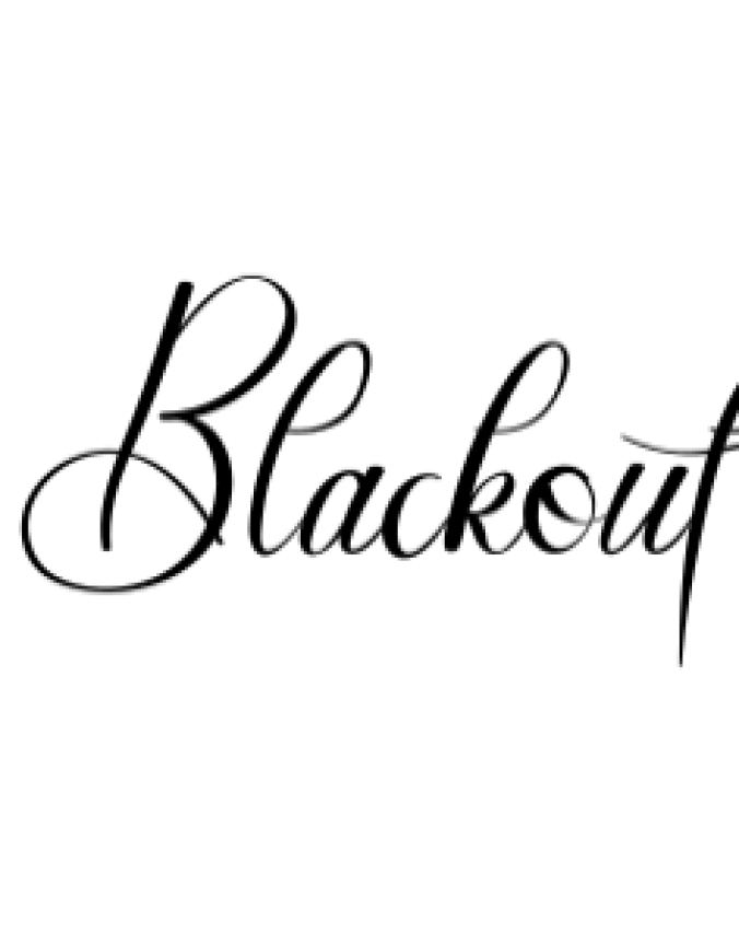 Blackout Font Preview