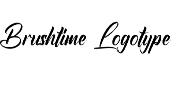 Brushtime Logotype Font Preview