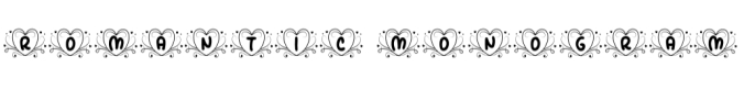 Romantic Monogram Font Preview