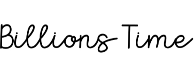Billions Time Font Preview