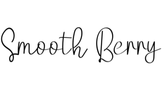 Smooth Berry Font Preview