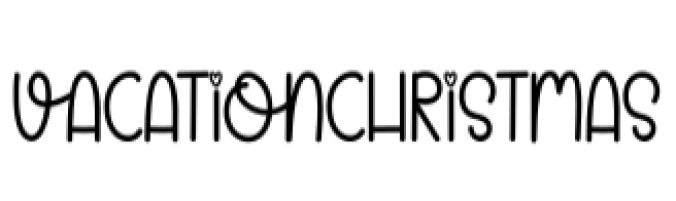 Vacation Christmas Font Preview