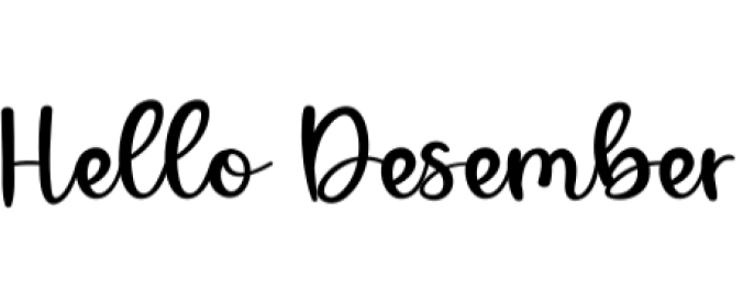 Hello Desember Font Preview