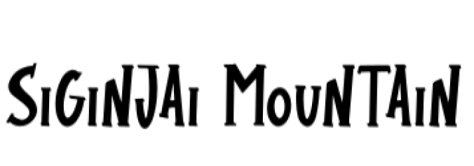 Siginjai Mountain Font Preview