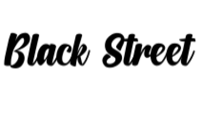 Black Street Font Preview