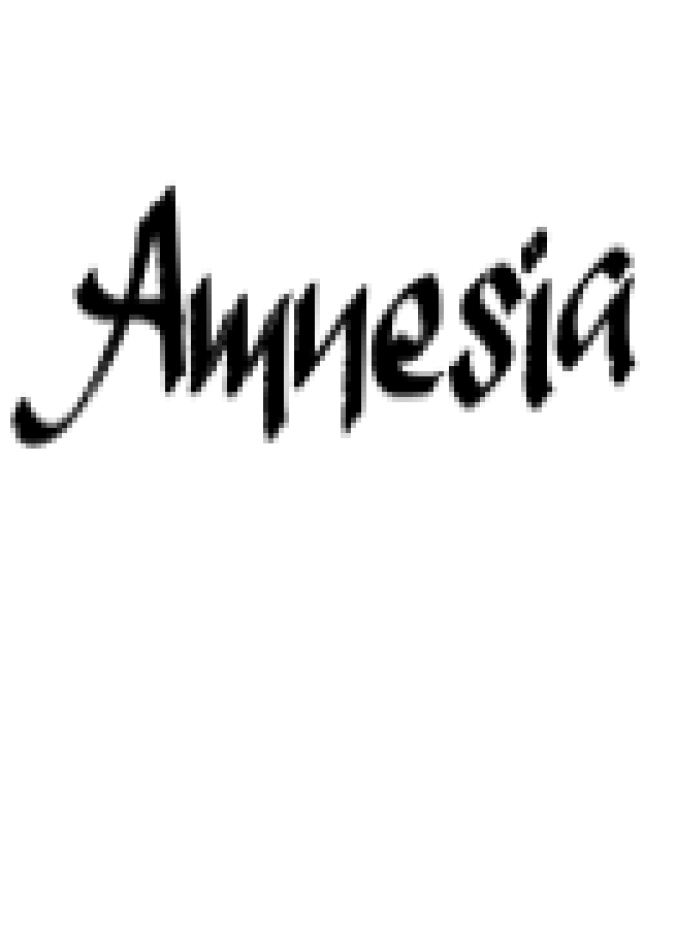 Amnesia Font Preview