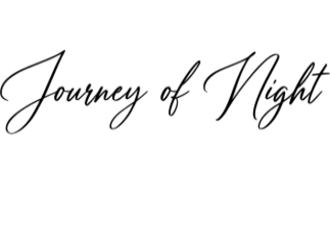 Journey of Night Font Preview