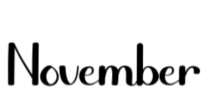 November Font Preview