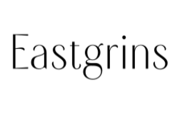 Eastgrins Font Preview
