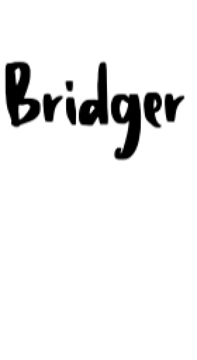 Bridger Font Preview