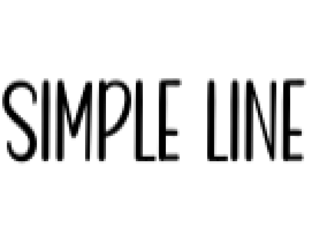 Simple Line Font Preview