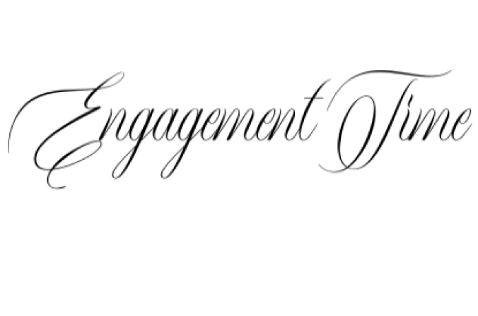 Engagement Time Font Preview
