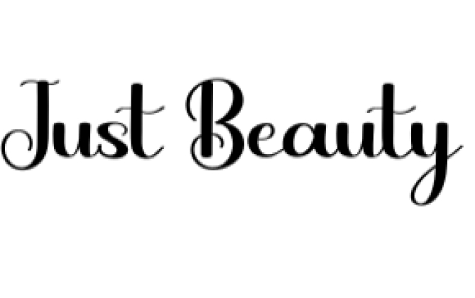 Just Beauty Font Preview