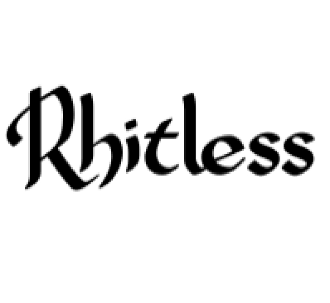 Rhitless Font Preview
