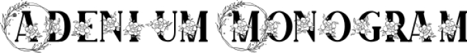 Adenium Monogram Font Preview