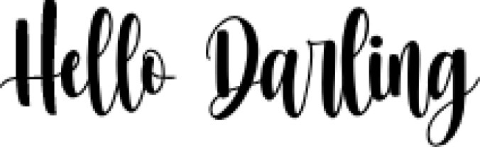 Hello Darling Font Preview