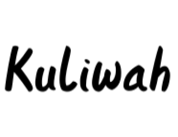 Kuliwah Font Preview