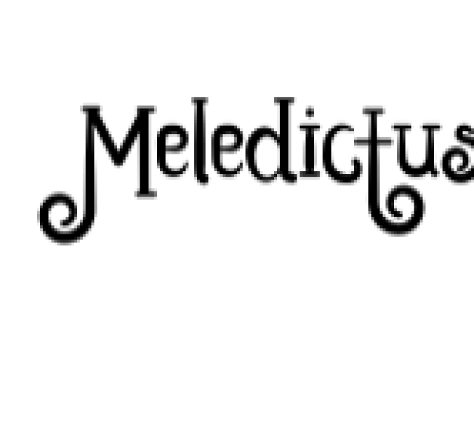 Meledictus Font Preview