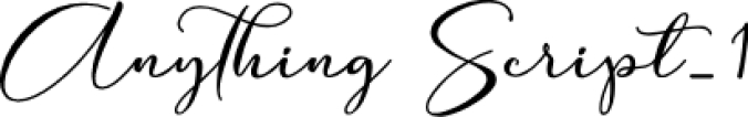 Anything Script _1 Font Preview