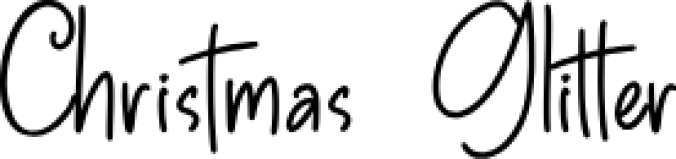 Christmas Glitter Font Preview