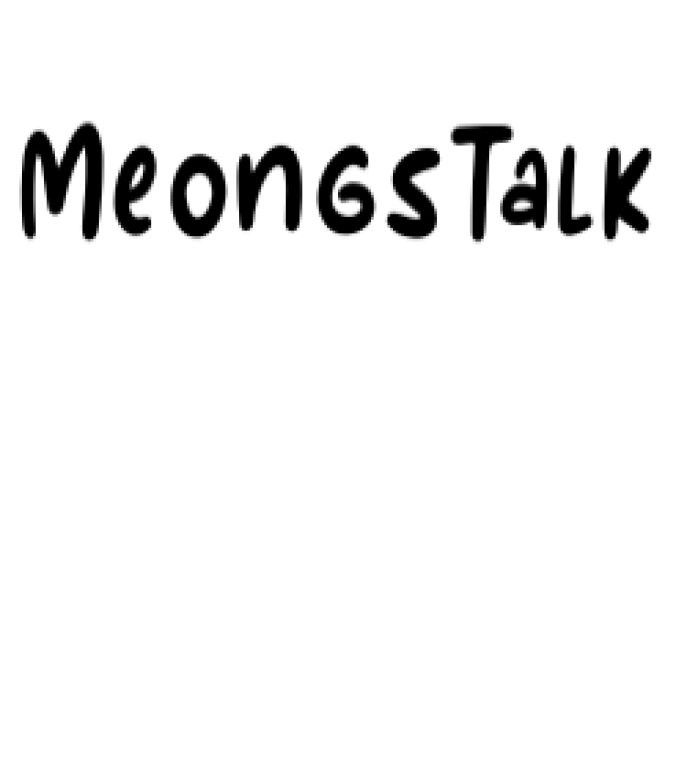 Meongs Talk Font Preview