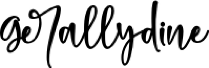 Gerallydine Font Preview
