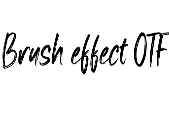 Brush Effect Font Preview
