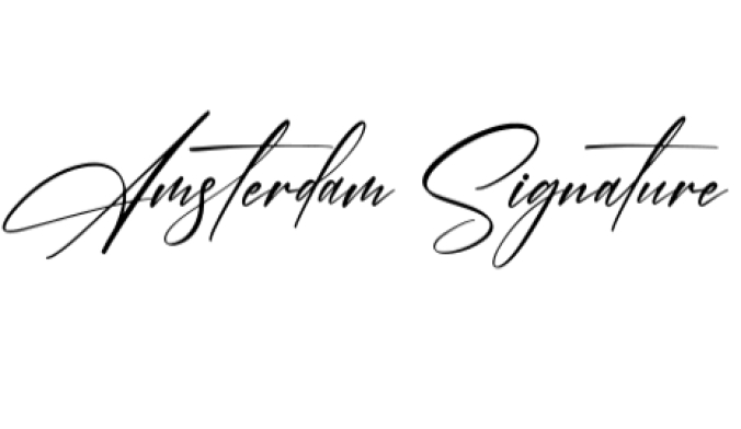 Amsterdam Signature Font Preview