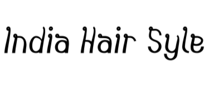 India Hair Style Font Preview
