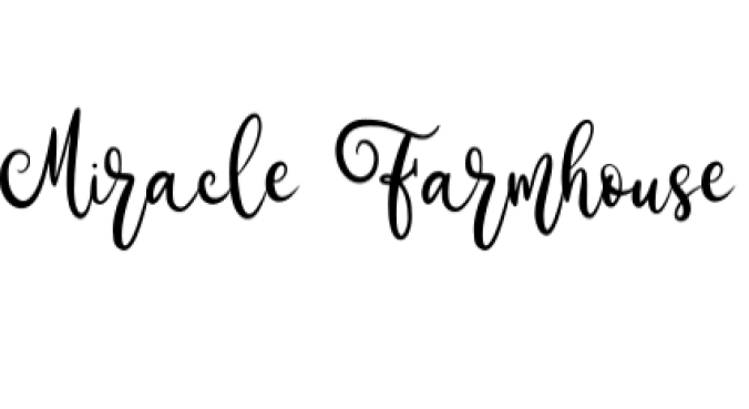 Miracle Farmhouse Font Preview