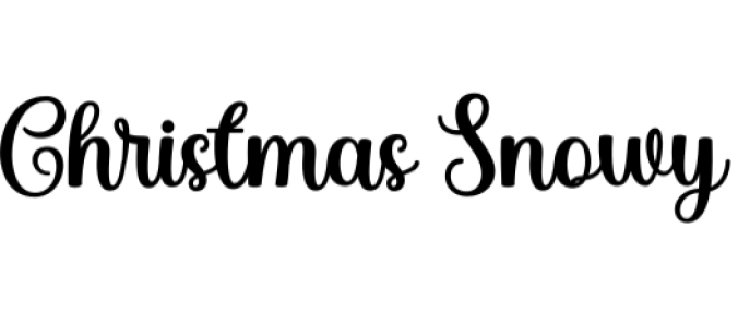 Christmas Snowy Font Preview